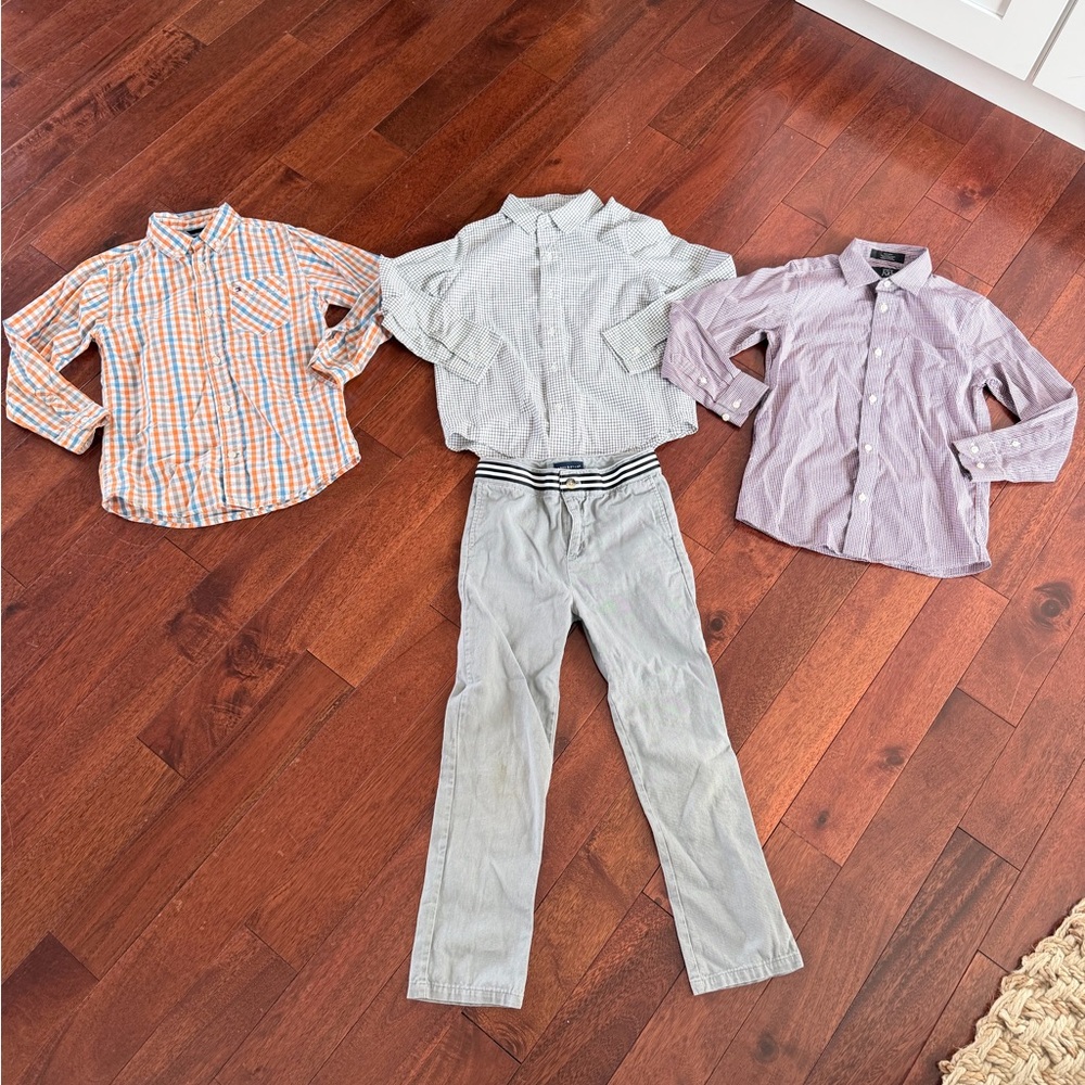 Tommy Hilfiger Kids Orange, Gray, and Purple Button Down Shirts